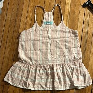 Karlie Blush and Cream Striped Top